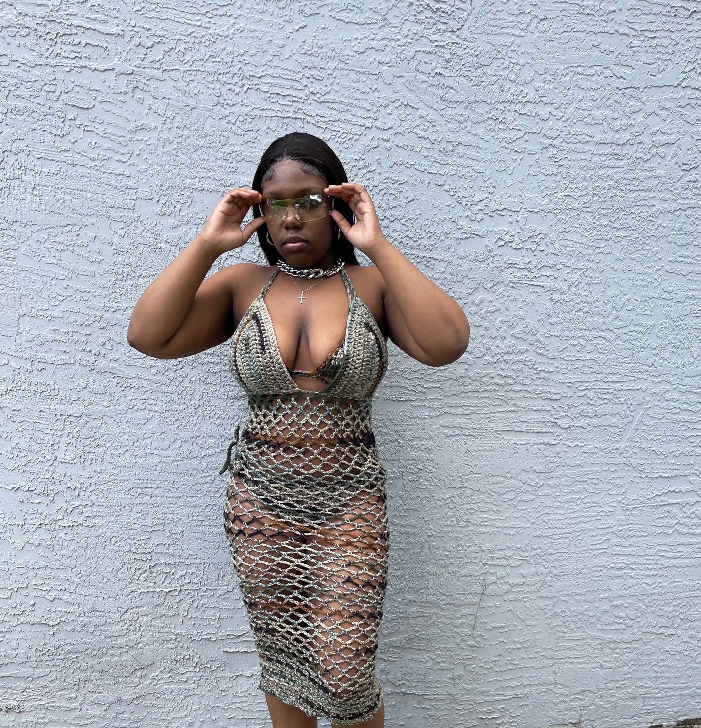 Mixed Cover-Up Dress
