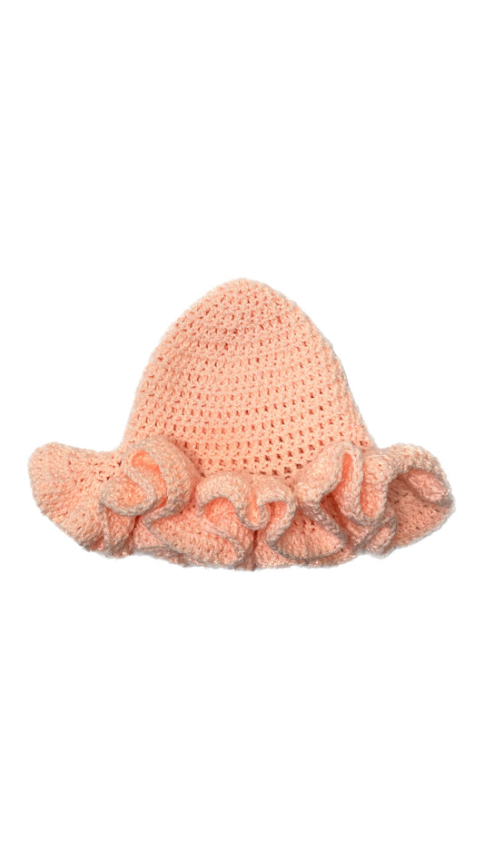 SPARKLY PEACH ruffle hat