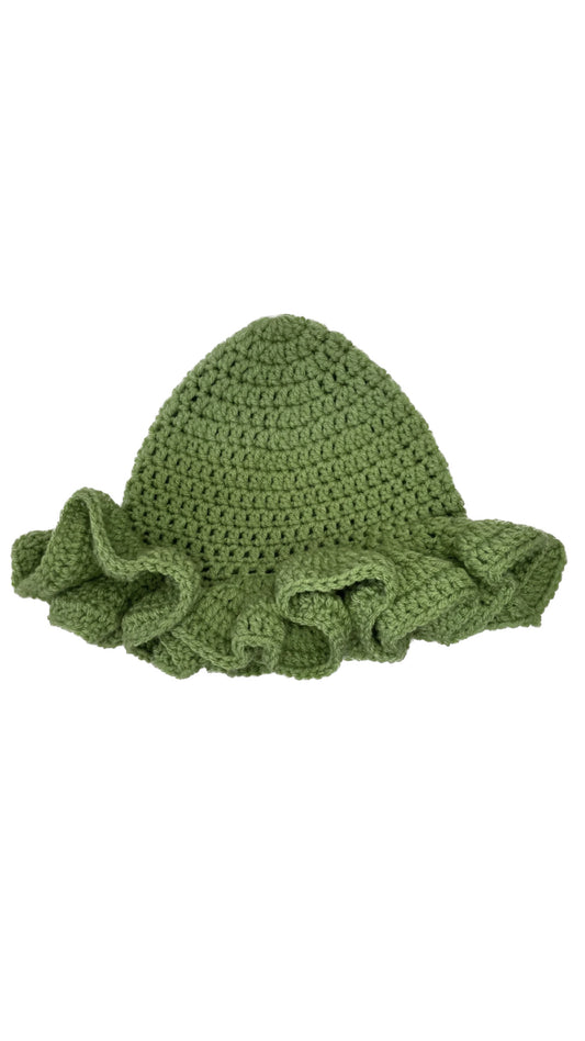SAGE GREEN Ruffle Hat