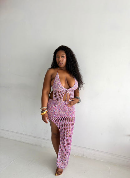 JAYLA crochet maxi dress